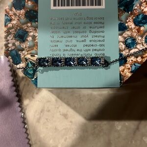 Brand new. Bar necklace. Baby blue